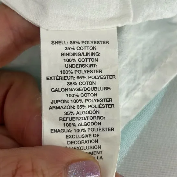 The Children's Place Girls Size 8 Teal and White Striped Sleeveless Dress - Picture 6 of 6